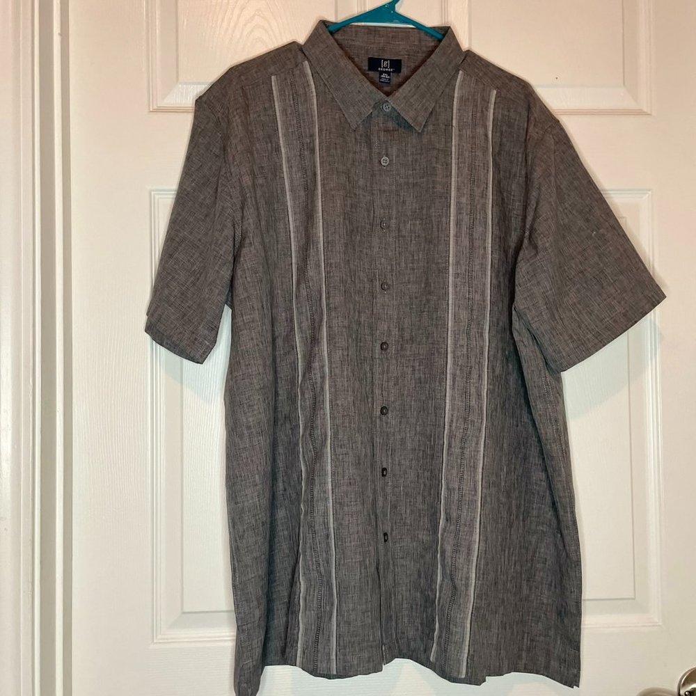 George Gray Button Down - 2 Tone Stripe